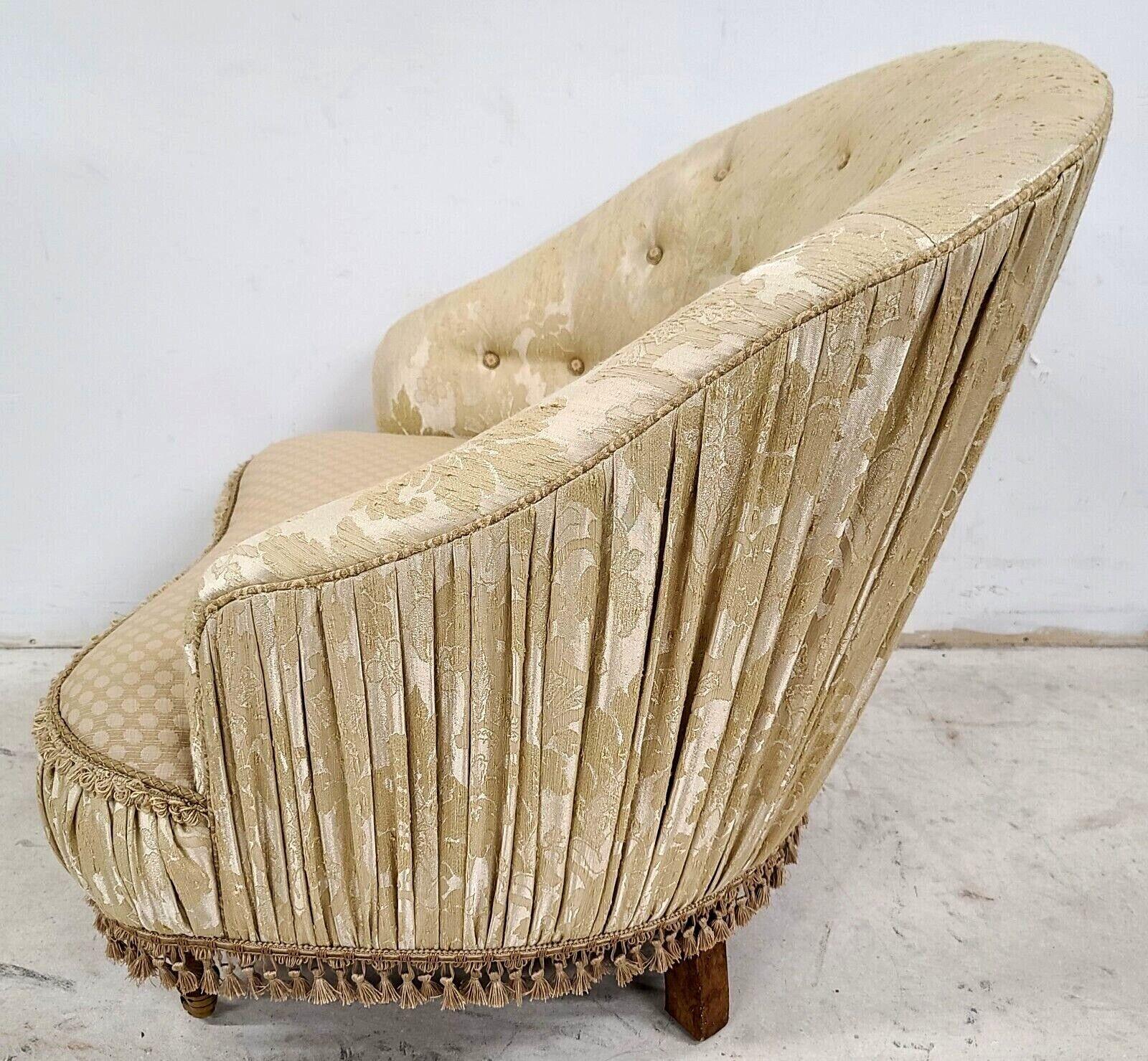 Shabby Chic Boudoir Lounge Chair by Carol Hicks Bolton In Good Condition For Sale In Lake Worth, FL