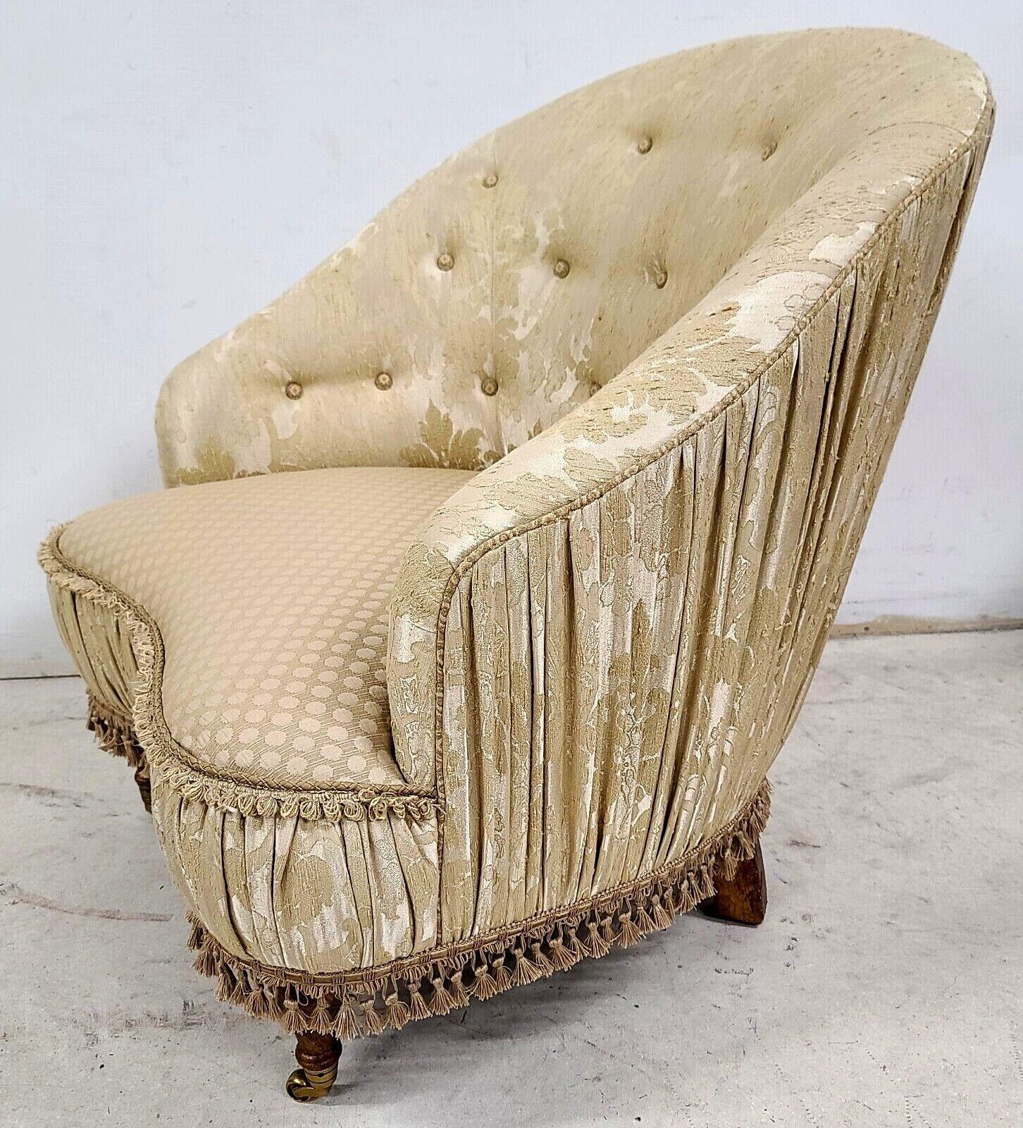 Late 20th Century Shabby Chic Boudoir Lounge Chair by Carol Hicks Bolton For Sale