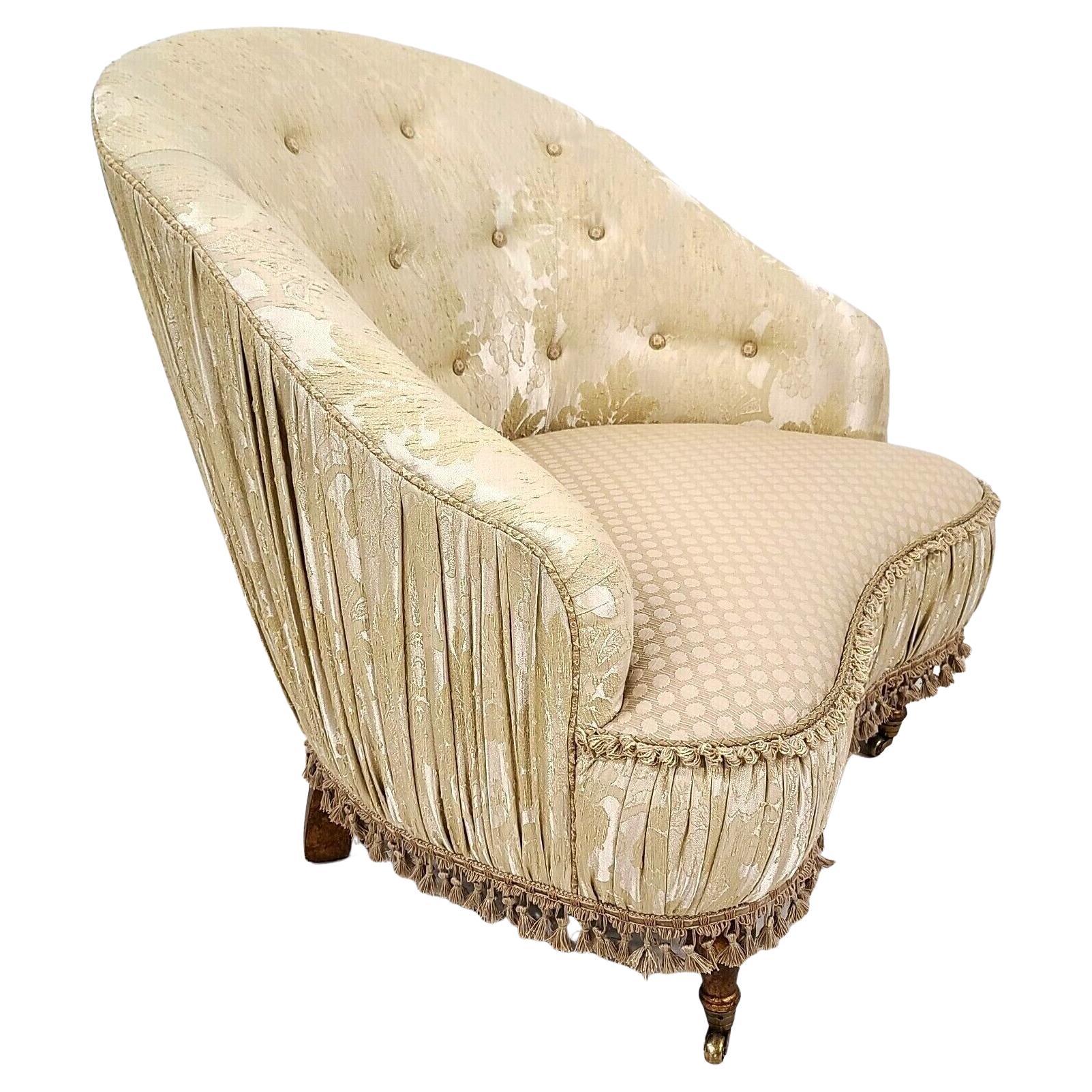 Shabby Chic Boudoir Lounge Chair by Carol Hicks Bolton For Sale