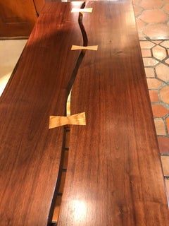 Beautiful Adirondack Style Handcrafted Walnut Bench or Coffee Table