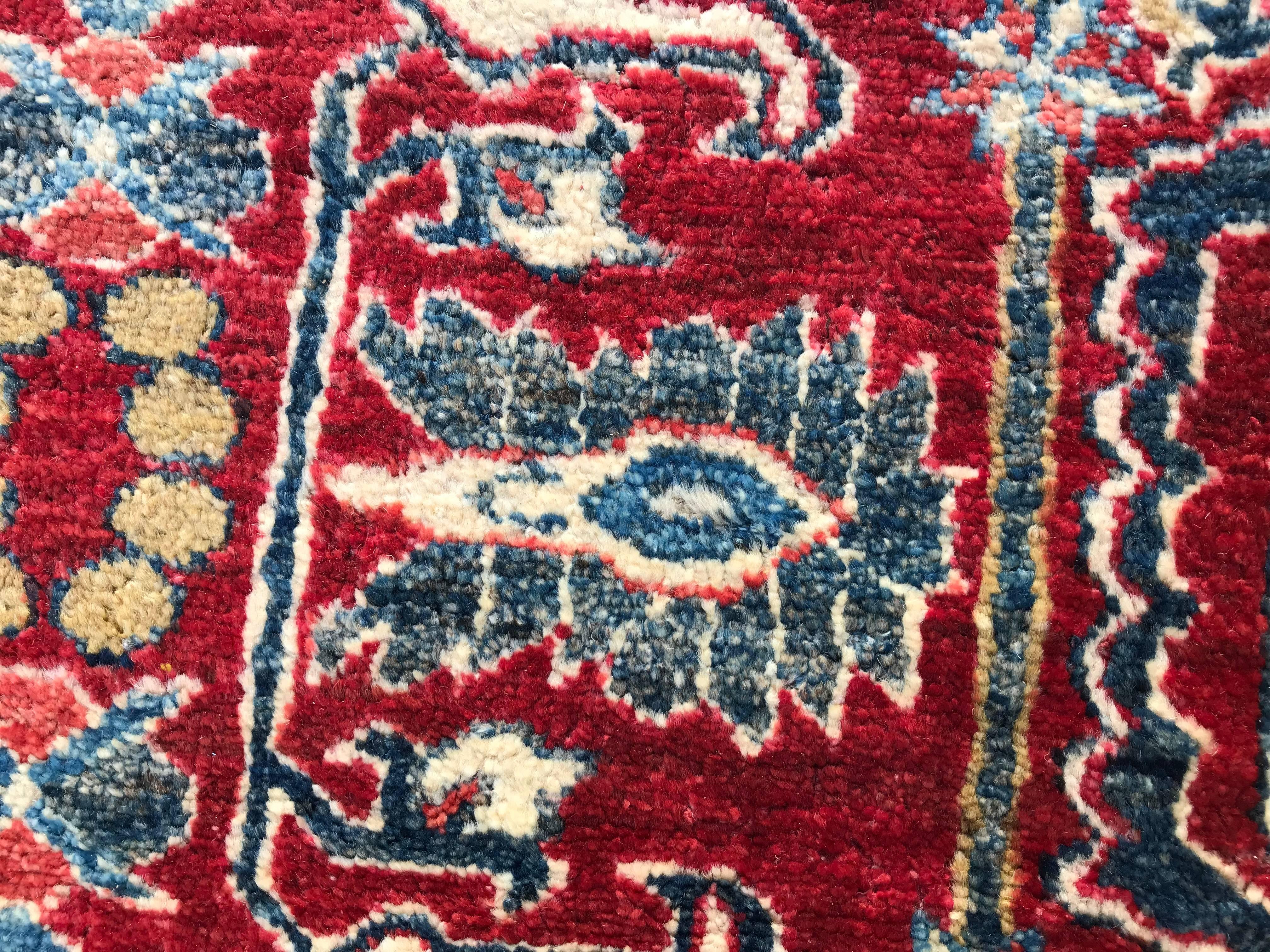Hand-Knotted Bobyrug’s Beautiful Afghan Mahal Style Carpet For Sale