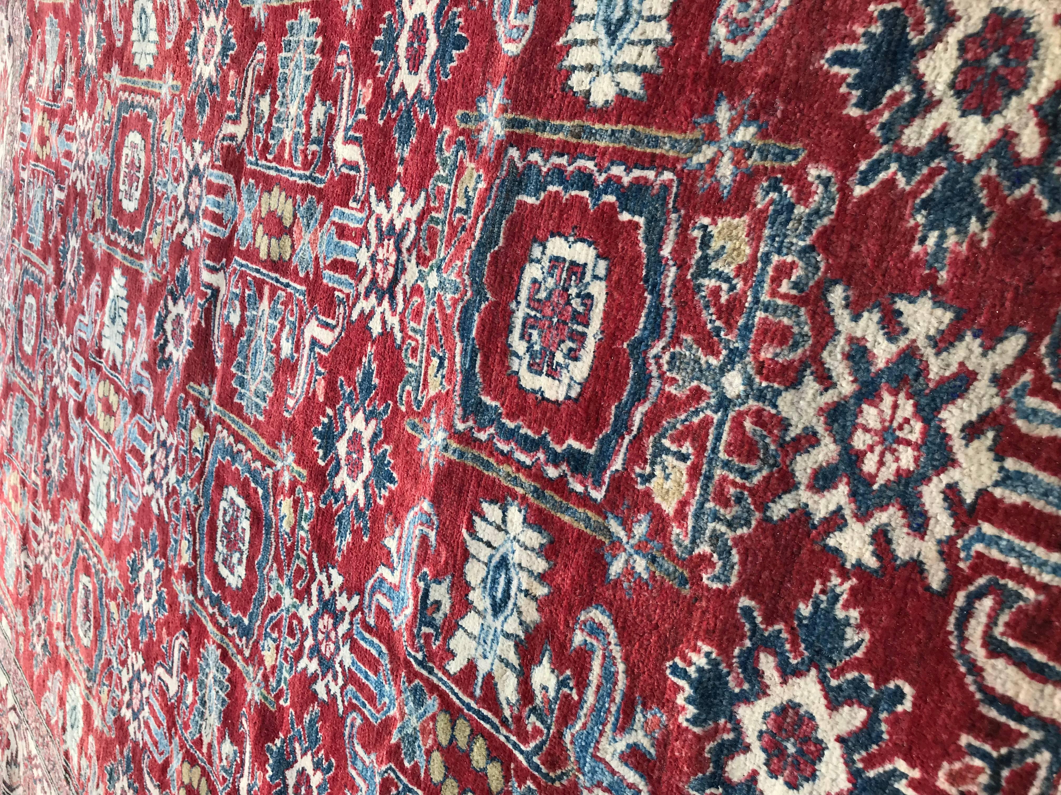 Cotton Bobyrug’s Beautiful Afghan Mahal Style Carpet For Sale