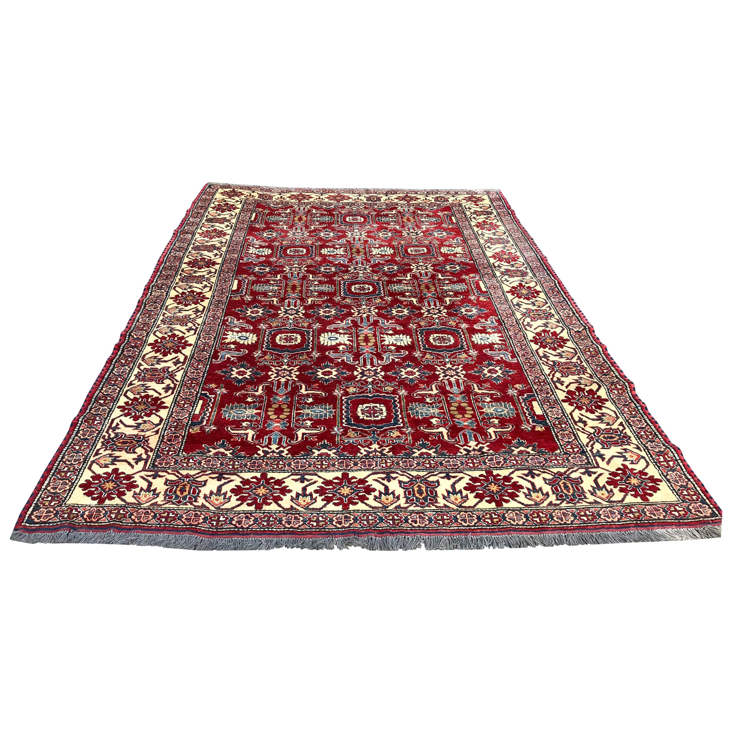 Bobyrug’s Beautiful Afghan Mahal Style Carpet For Sale