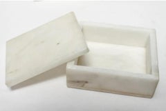 Beautiful Alabaster Lidded Trinket Boxes - Set of Four