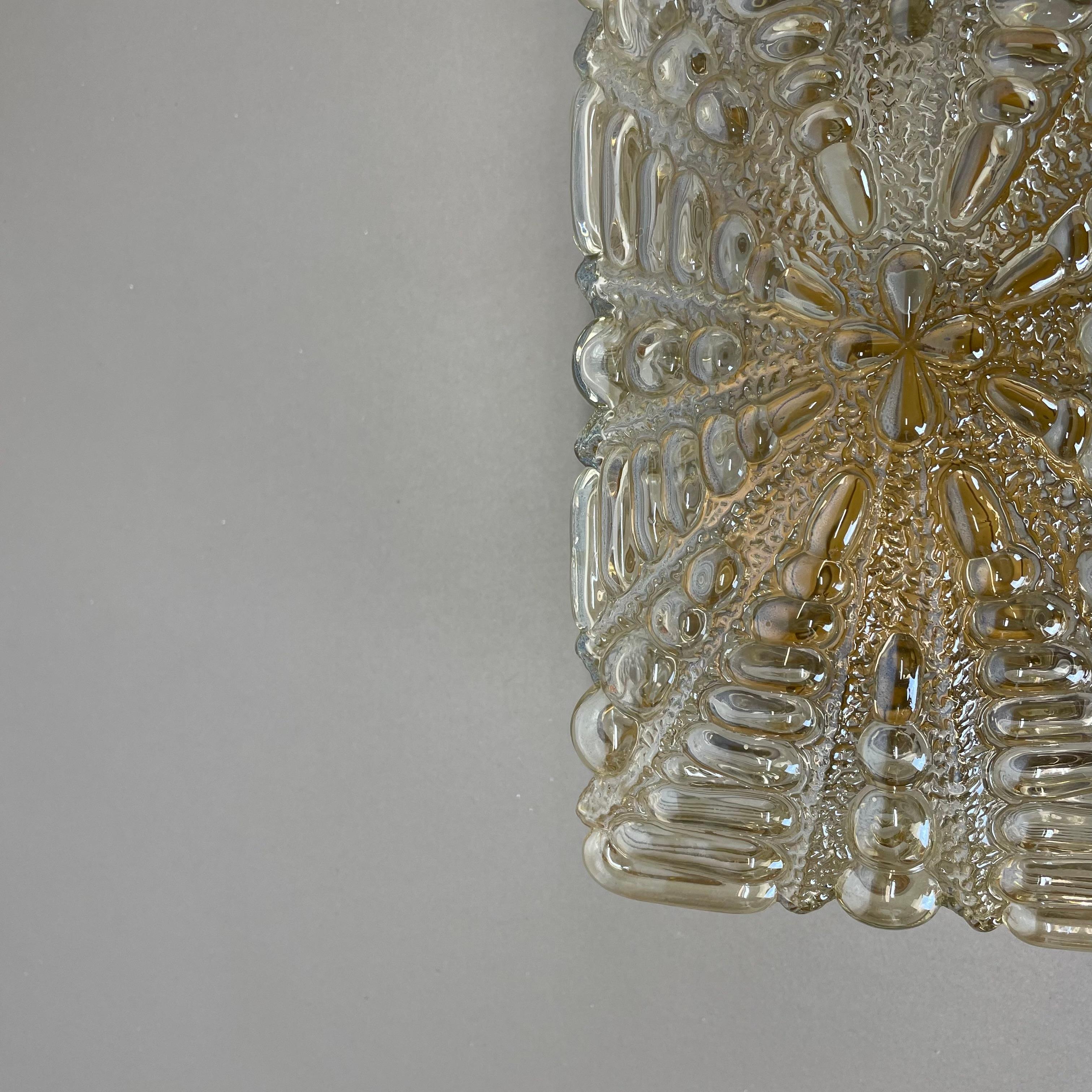beautiful AMBER Wall Light in Helena Tynell Style by RZB Lights, Germany 1970s For Sale 2