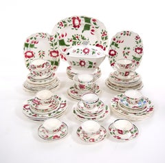 Schönes amerikanisches Adams Rose Eisensteingeschirr Set