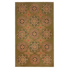Magnifique tapis américain ancien à capuche 2'11" x 4'10"