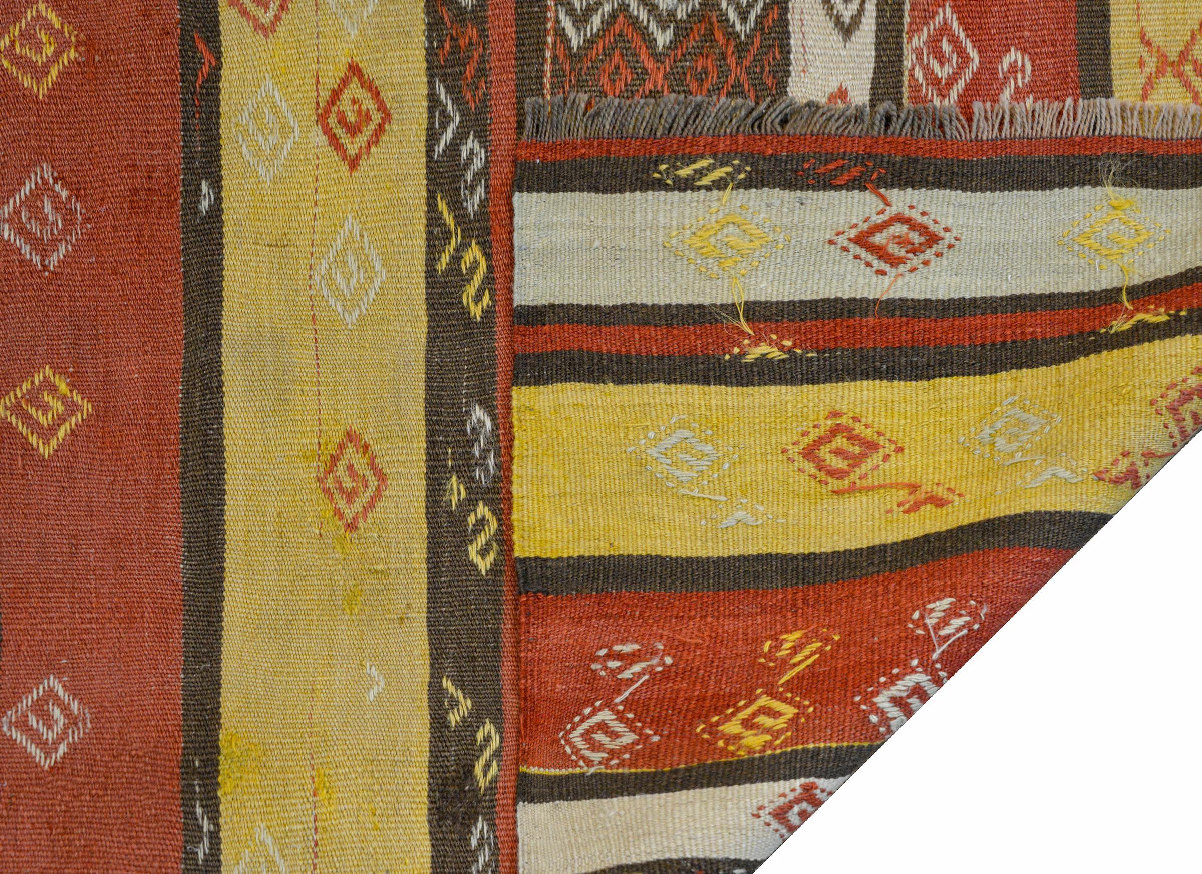 Beautiful Anatolian Turkish Kilim Runner 4