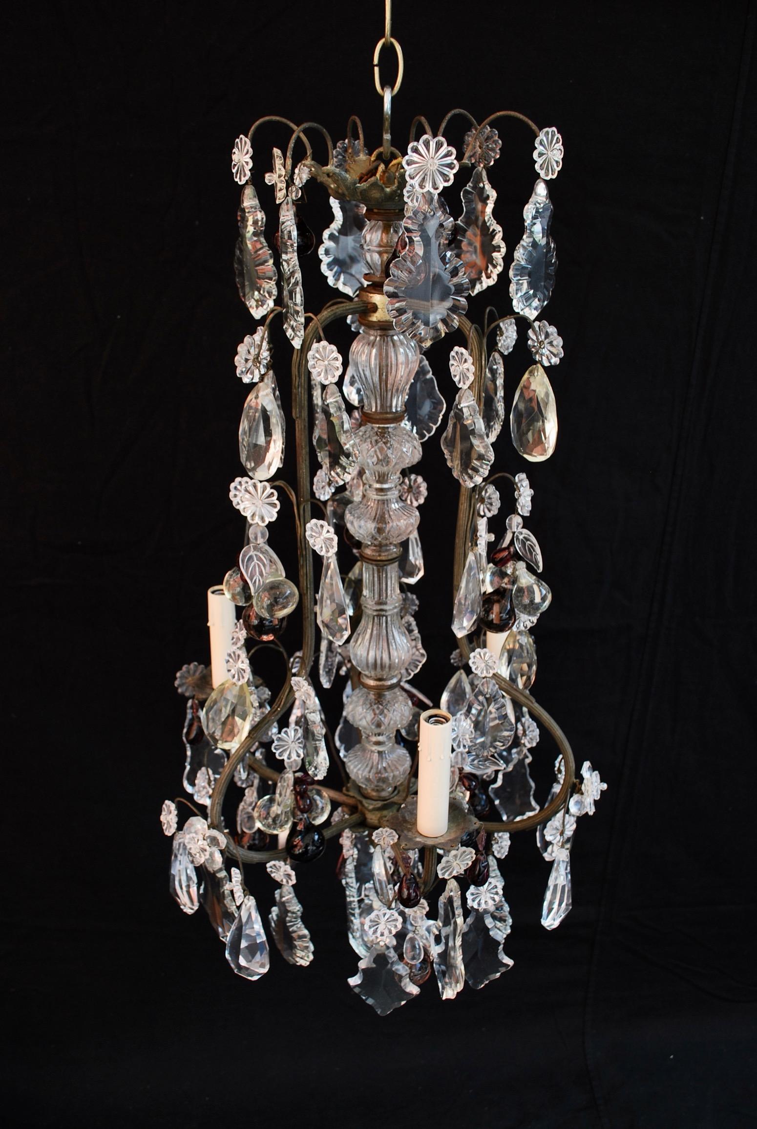 A beautiful French crystal chandelier, the crystal are made of great qualities.

 