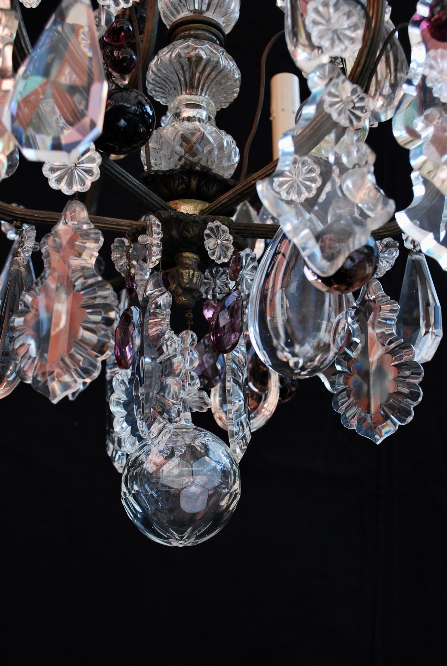 Mid-20th Century Beautiful and Elegant 1920s French Crystal Chandelier