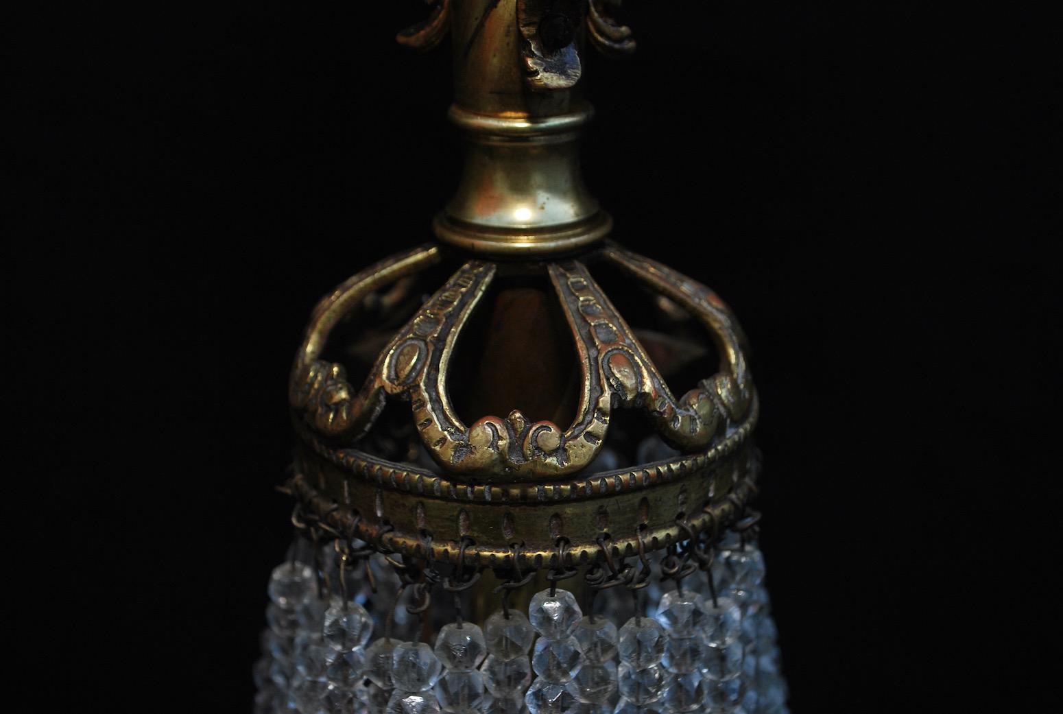 Bronze Magnifique et élégant lustre français en bronze en vente