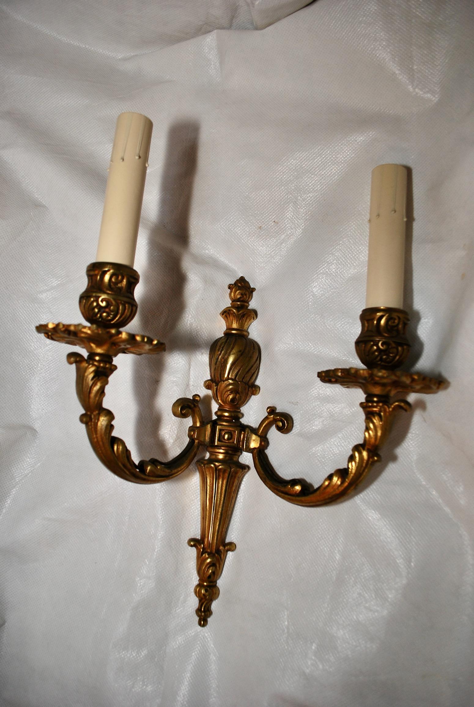Beautiful and Elegant French Bronze Sconces 1
