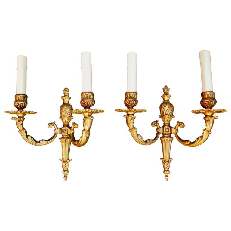 Beautiful and Elegant French Bronze Sconces at 1stDibs | beautiful sconces
