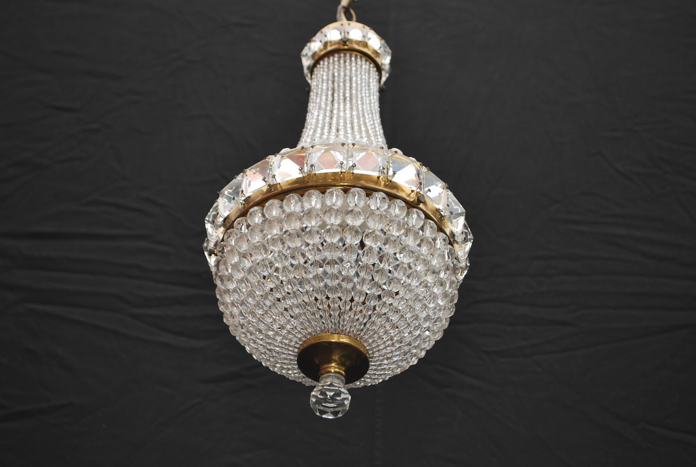 American Beautiful and Elegant Small Beaded Light For Sale