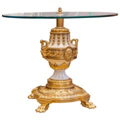 Beautiful and Fine 19th Century French Carrera Marble and Gilt Bronze Cigarette