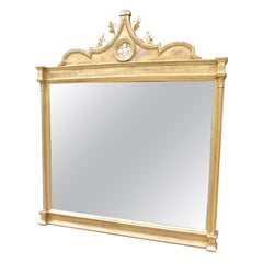 Beautiful and Large 19th Century Gothic Revival Giltwood Overmantle Mirror