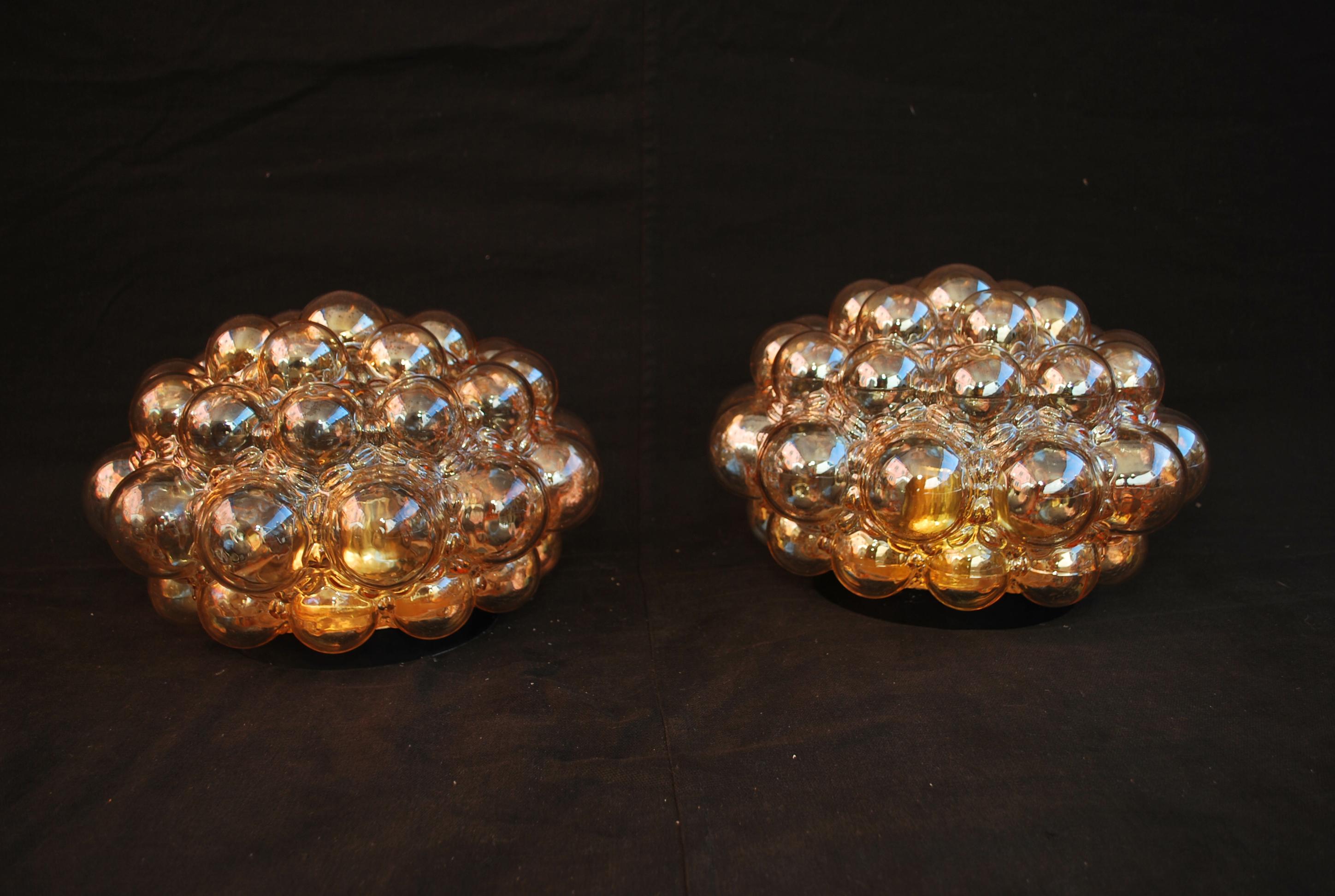 Beautiful and large pair of Sconces/ flushmount light  design by Limburg For Sale 3