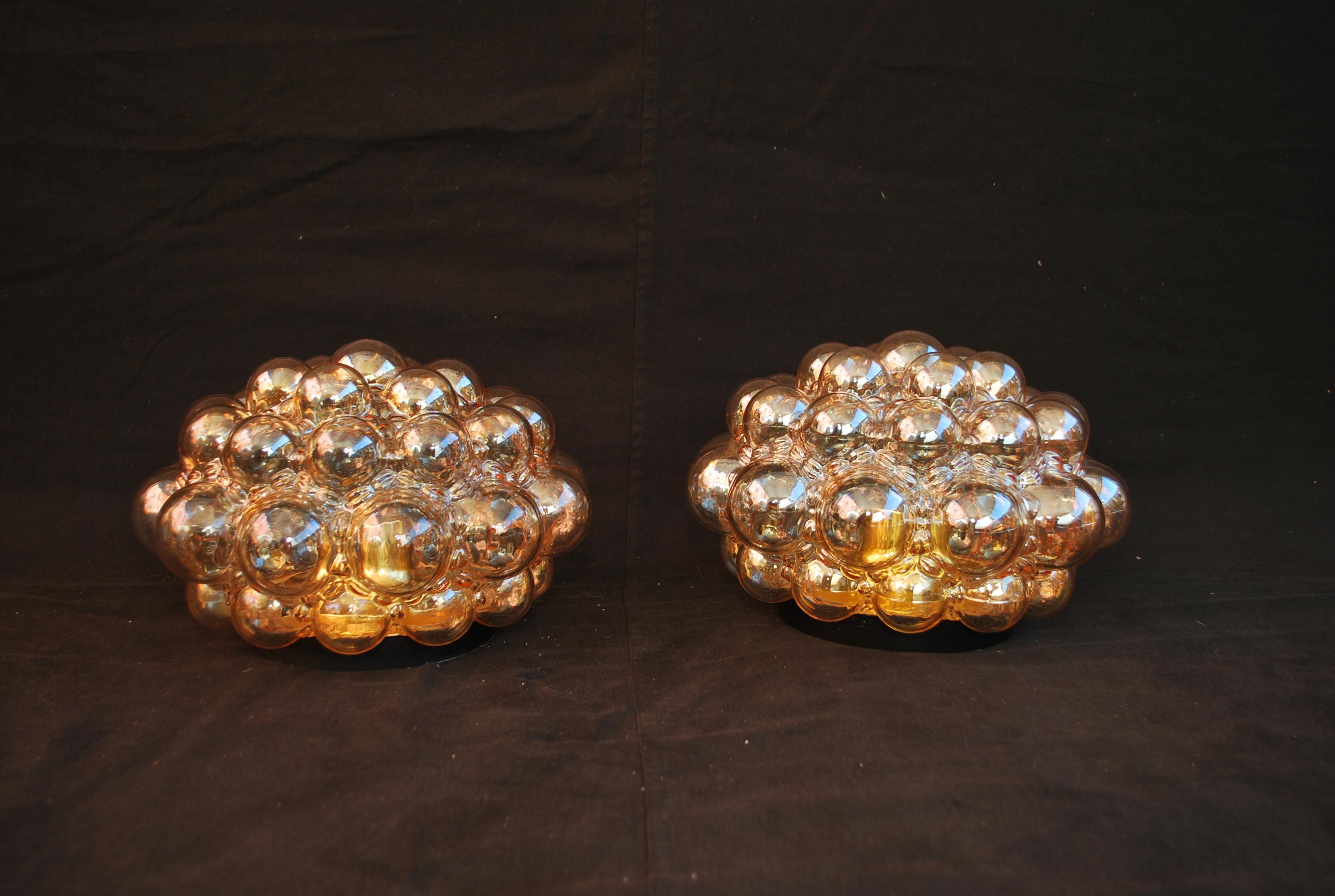 Beautiful and large pair of Sconces/ flushmount light  design by Limburg For Sale 4