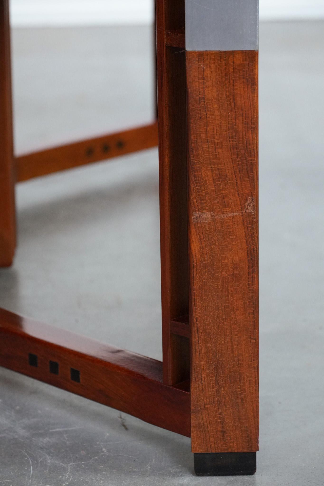 Belle et grande table basse carrée Art Déco en vente 8