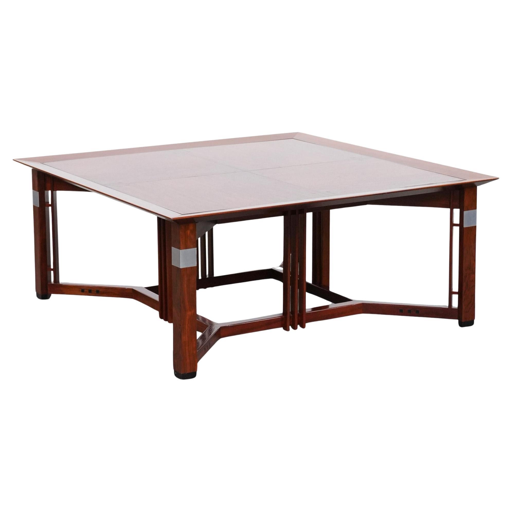 Belle et grande table basse carrée Art Déco