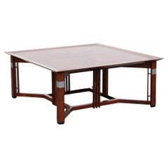 Belle et grande table basse carrée Art Déco