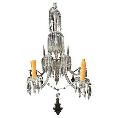 Beautiful and rare 1900' s large crystals chandelier