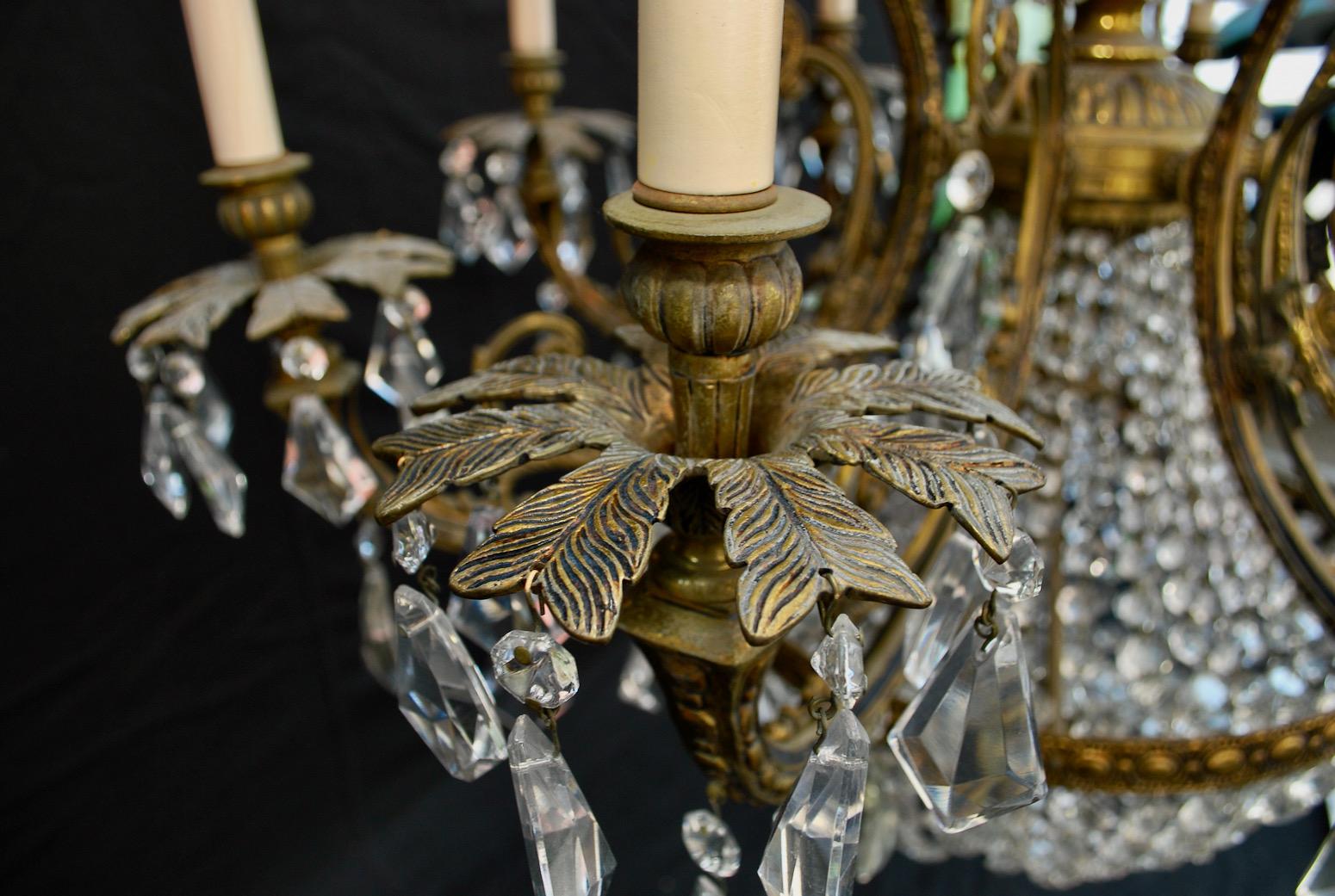 Beautiful and Rare 1940's Crystal Chandelier from Spain 3