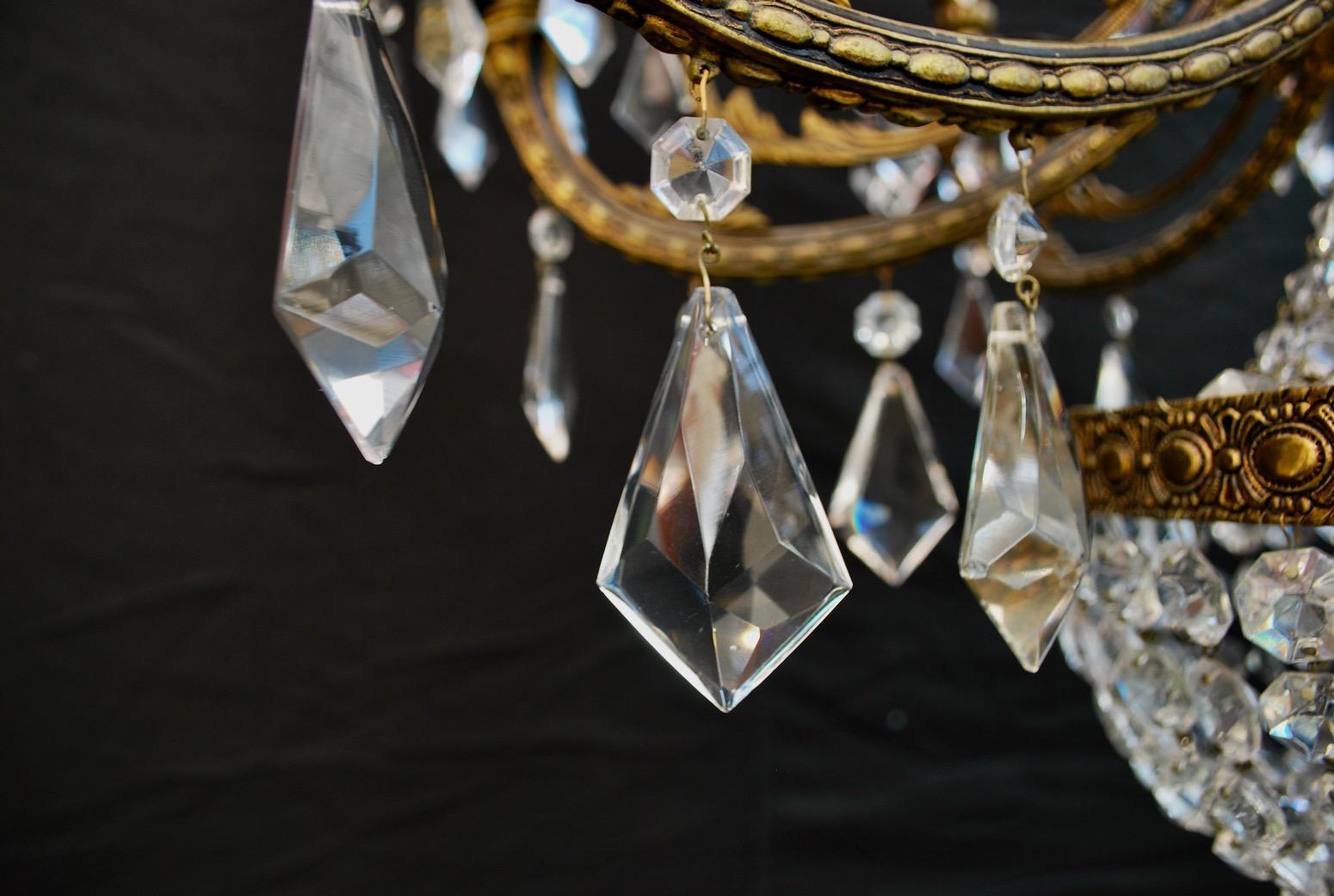 Beautiful and Rare 1940's Crystal Chandelier from Spain 6
