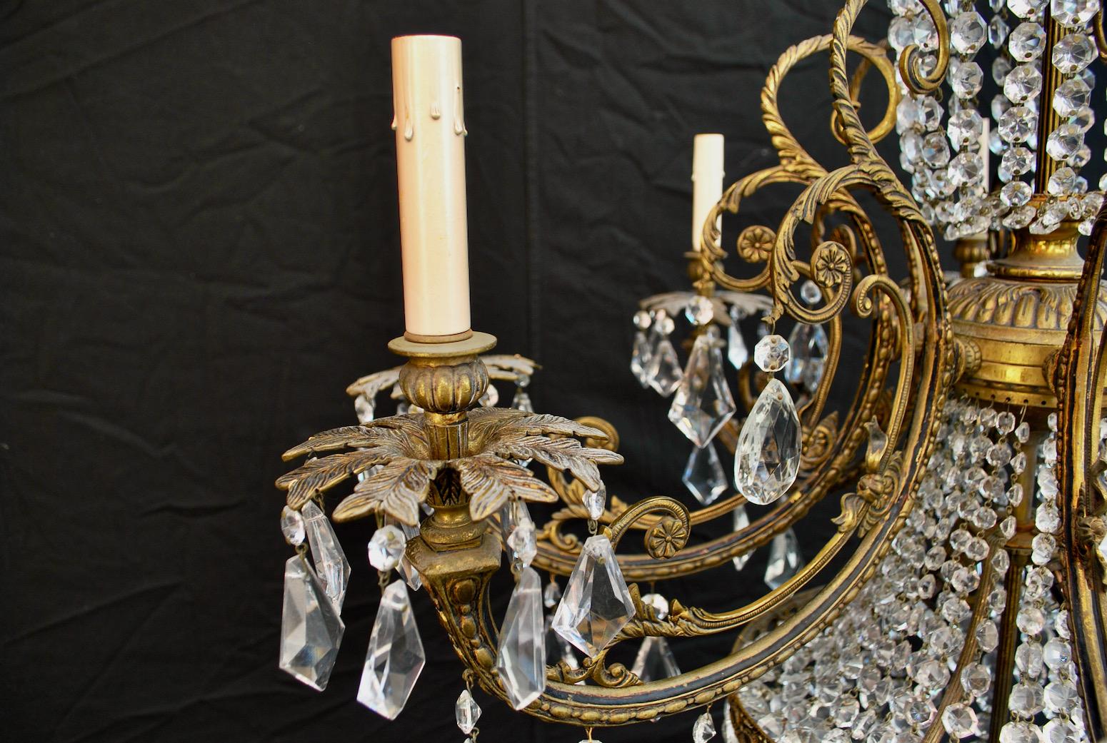 Beautiful and Rare 1940's Crystal Chandelier from Spain 2