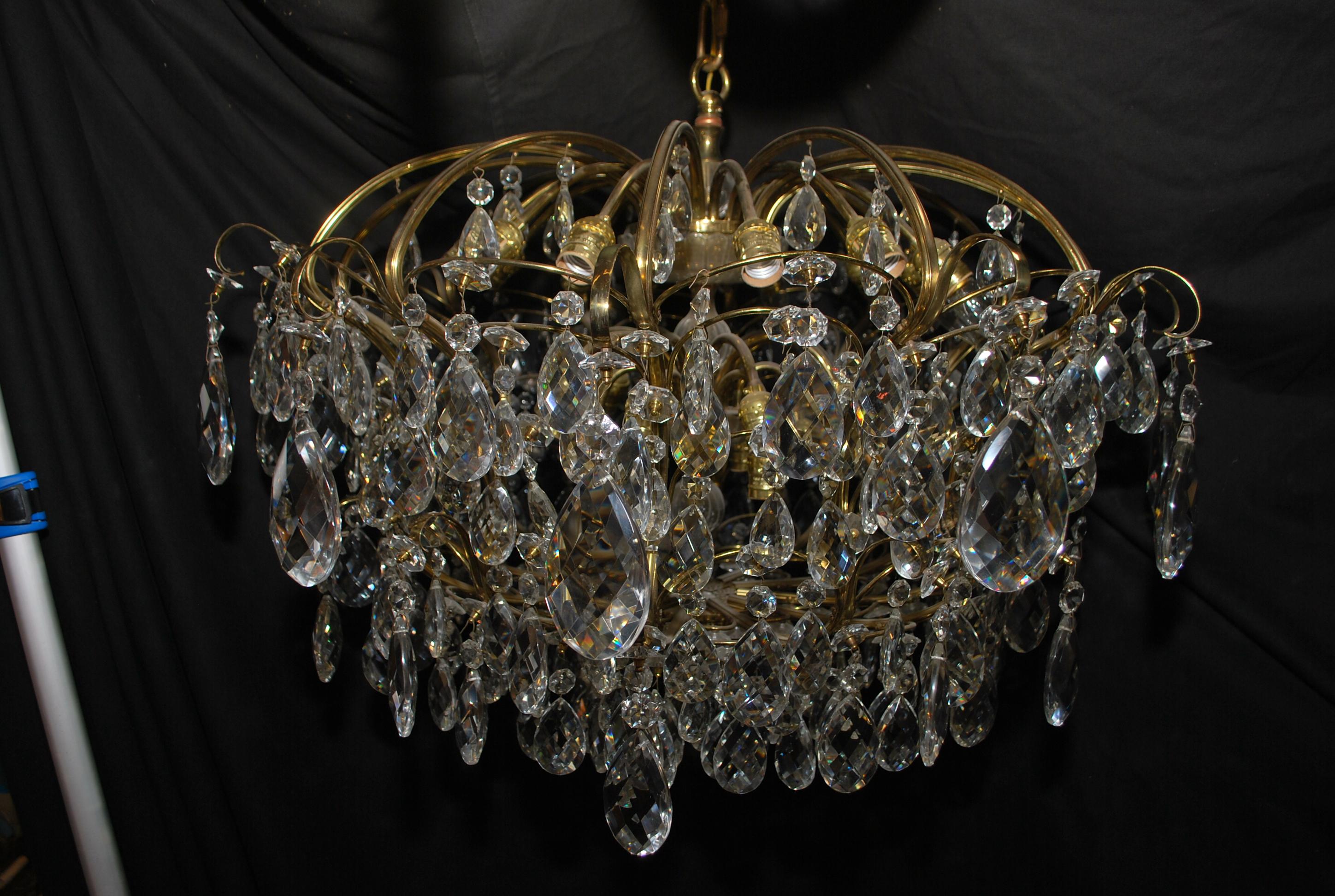 1940s crystal chandelier