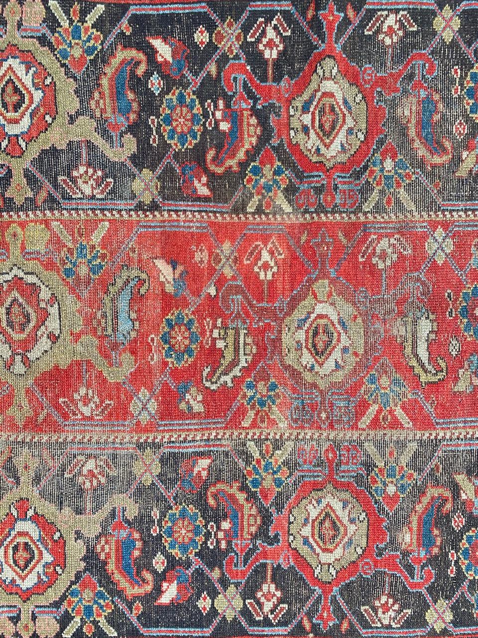 Hand-Knotted Bobyrug’s Beautiful and Rare Antique Malayer Runner For Sale