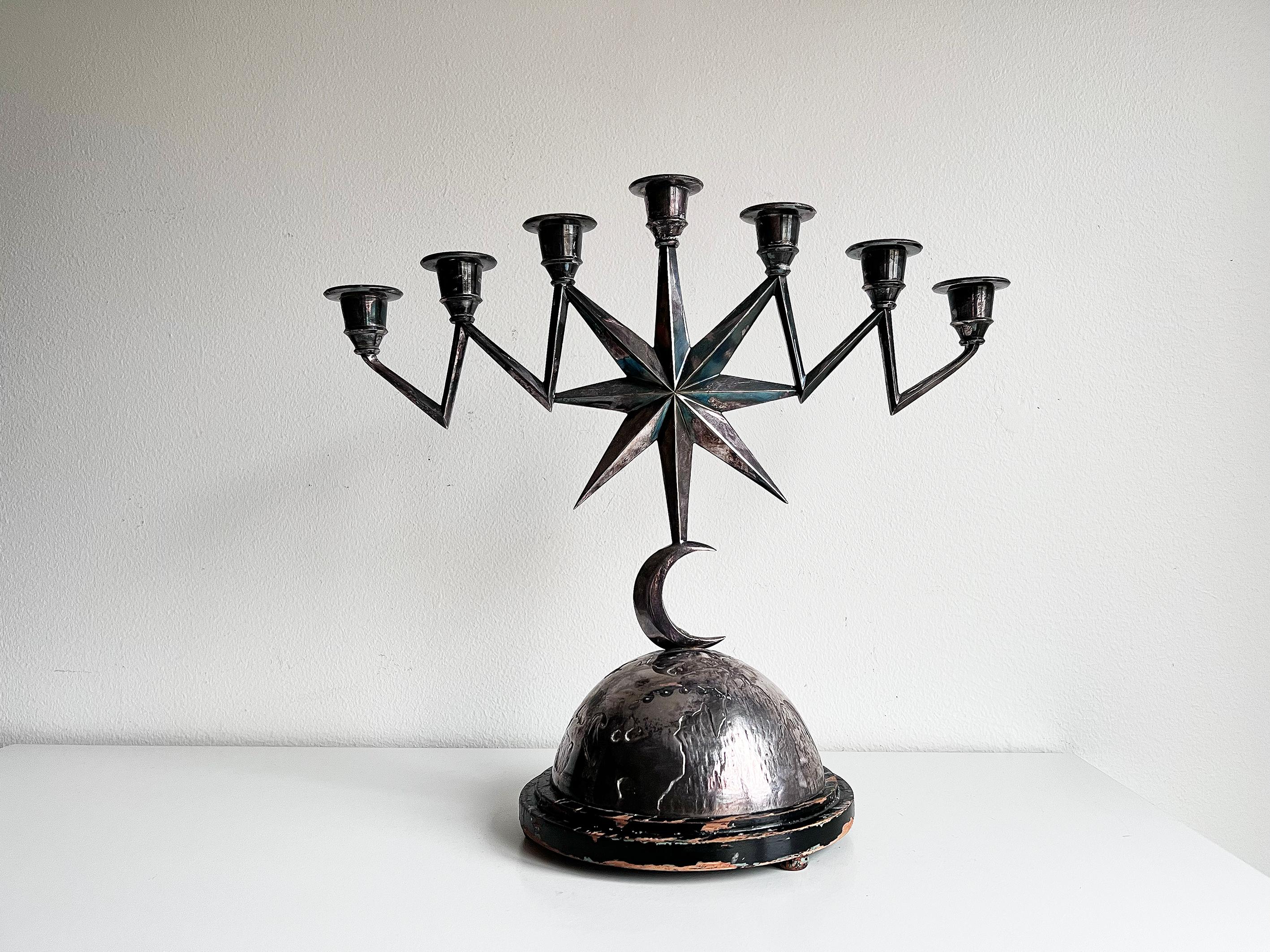 Sconosciuto Candelabro Art Deco a 7 braccia, 1920 - anni '30 in vendita