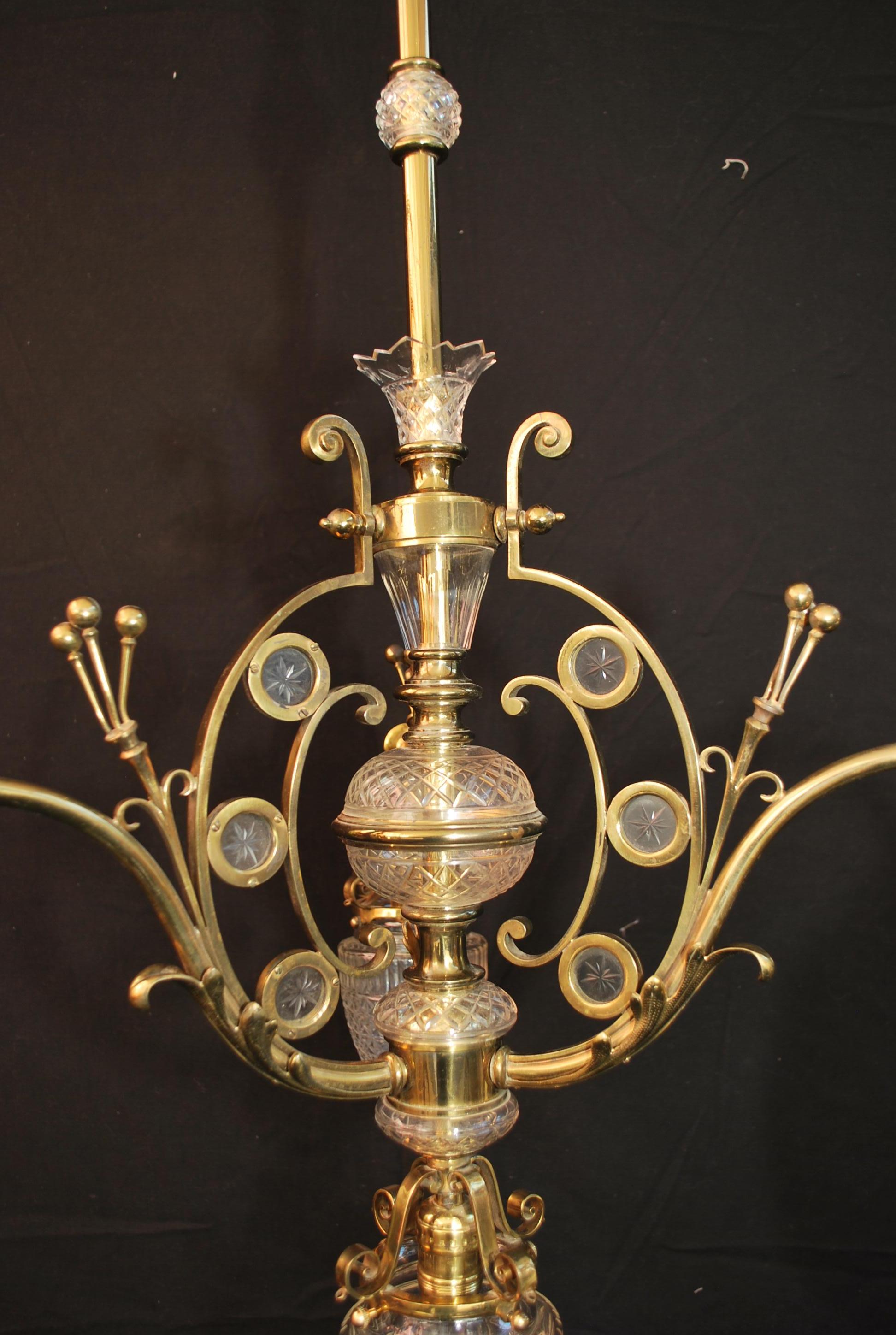 Beautiful and rare French Art Nouveaux chandelier  2