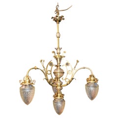 Antique Beautiful and rare French Art Nouveaux chandelier 