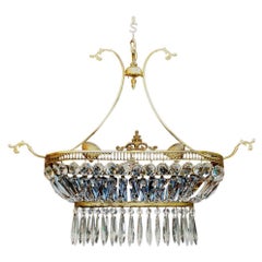 Beautiful and Rare Italian 1930's Crystal Chandelier