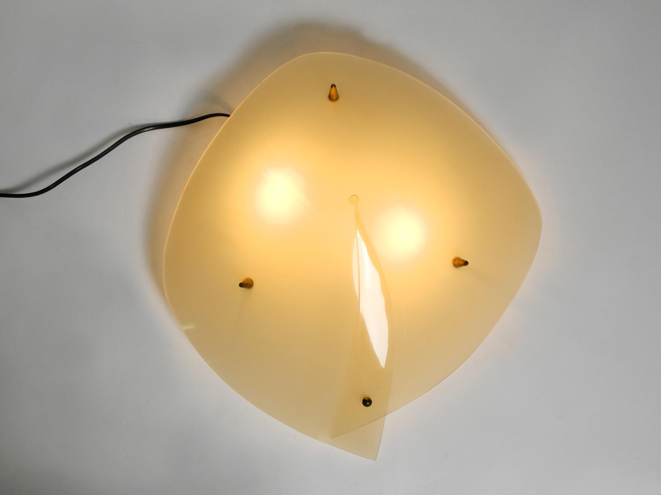 European Beautiful and Rare Mid-Century Modern Plexiglass Ceiling Lamp For Sale