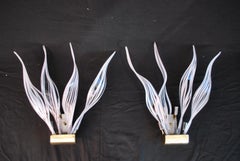 Beautiful and rare pair of 1970's Murano sconces ( PLEASE READ COMMENTS )