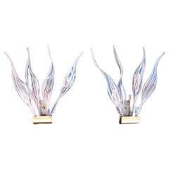 Beautiful and rare pair of 1970's Murano sconces ( PLEASE READ COMMENTS )