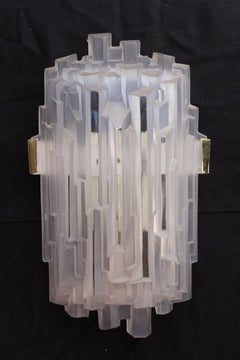Beautiful and rare pair of 1970's skyscraper sconces design by J.T Kalmar