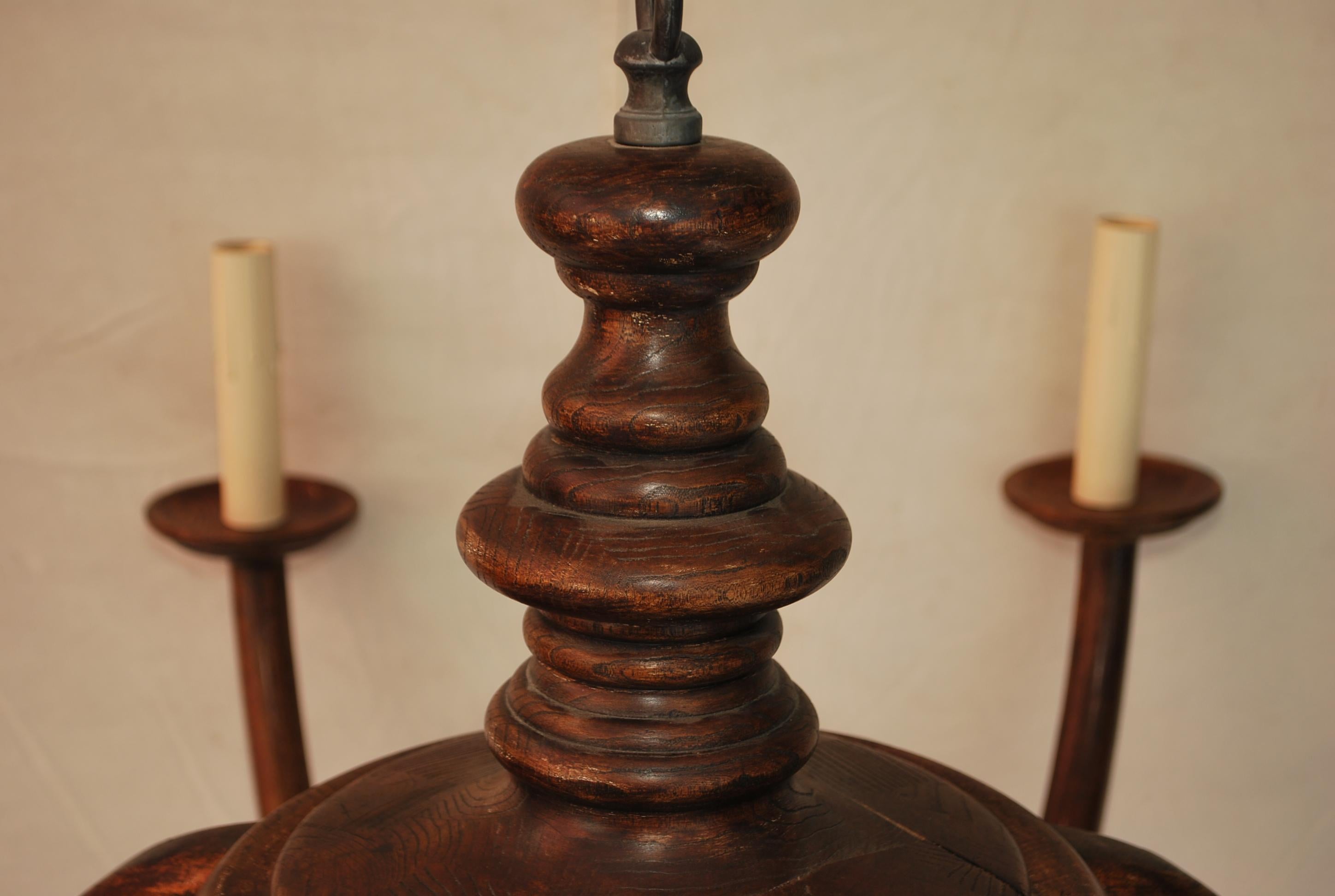 large wooden chandelier