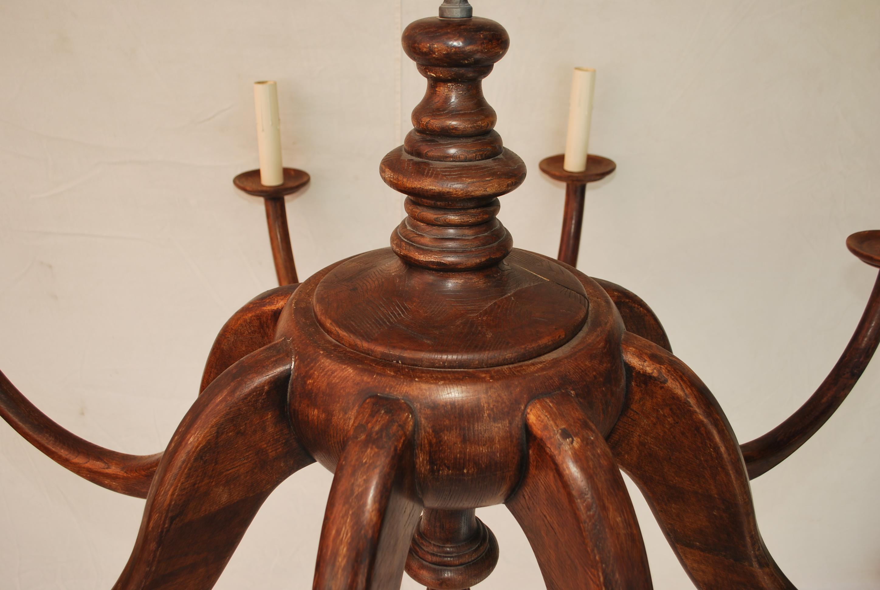 American beautiful and sexy  large wood chandelier For Sale