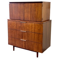 Beautiful and Sophisticated John Stewart Mid-Century Modern Tall Highboy Dresser