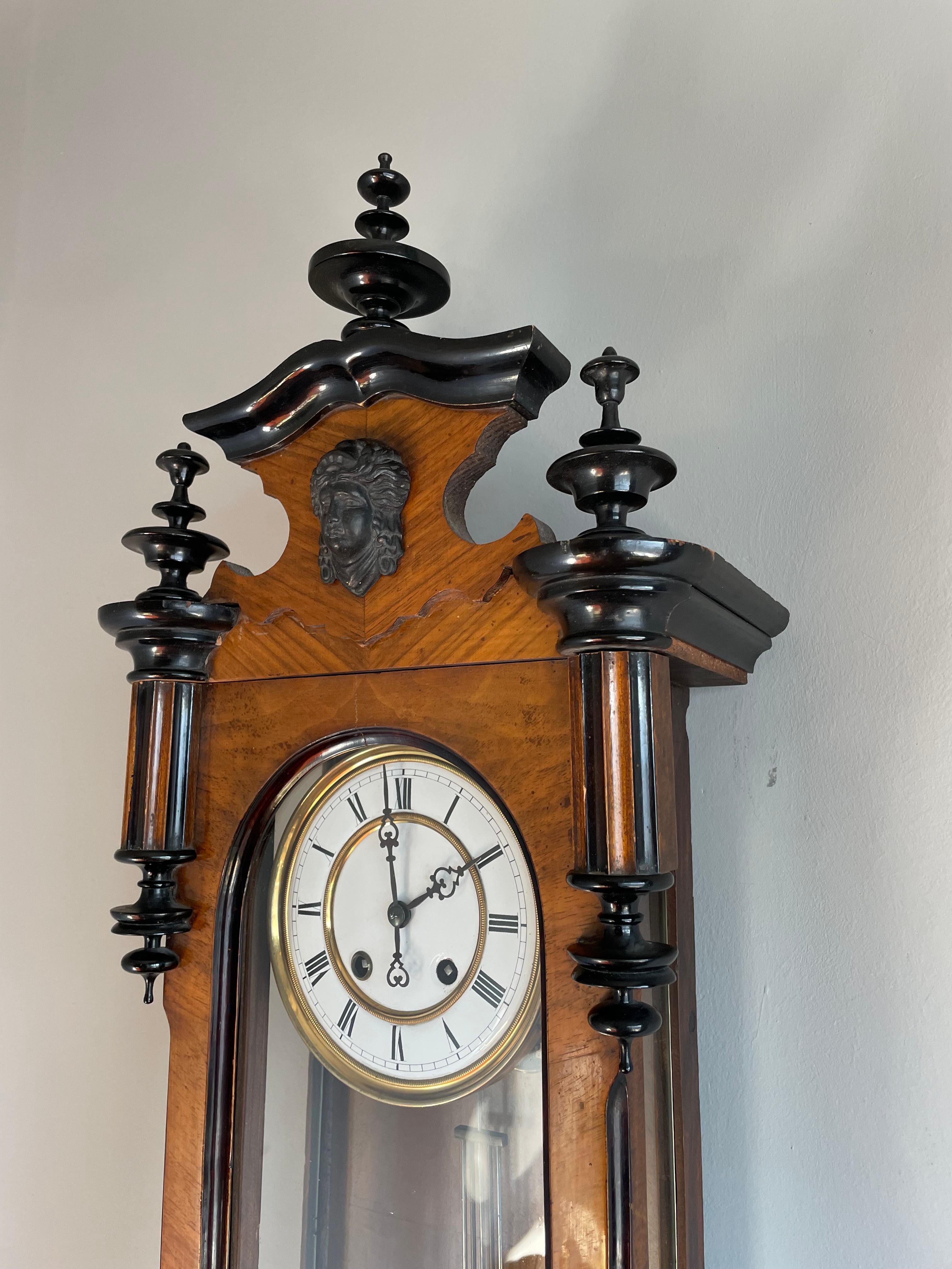 prix horloge murale ancienne bois balancier