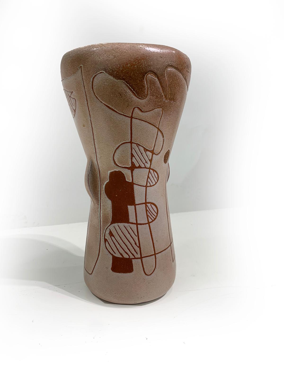 Mid-Century Modern Magnifique et unique vase en céramique du milieu du siècle dernier, vers 1960 en vente