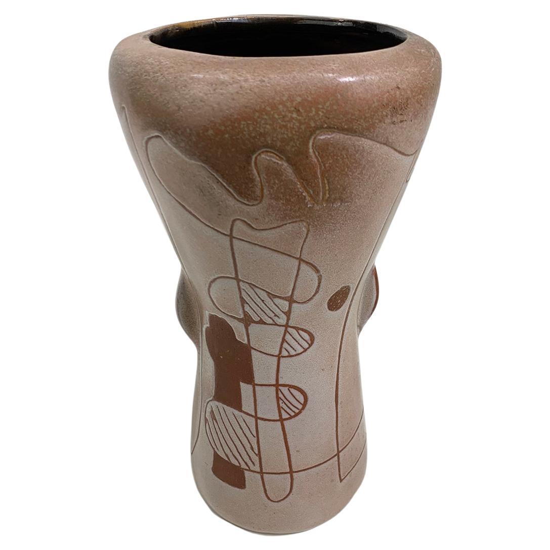 Beautiful and Unique Mid-Century Ceramic Vase, circa 1960 For Sale