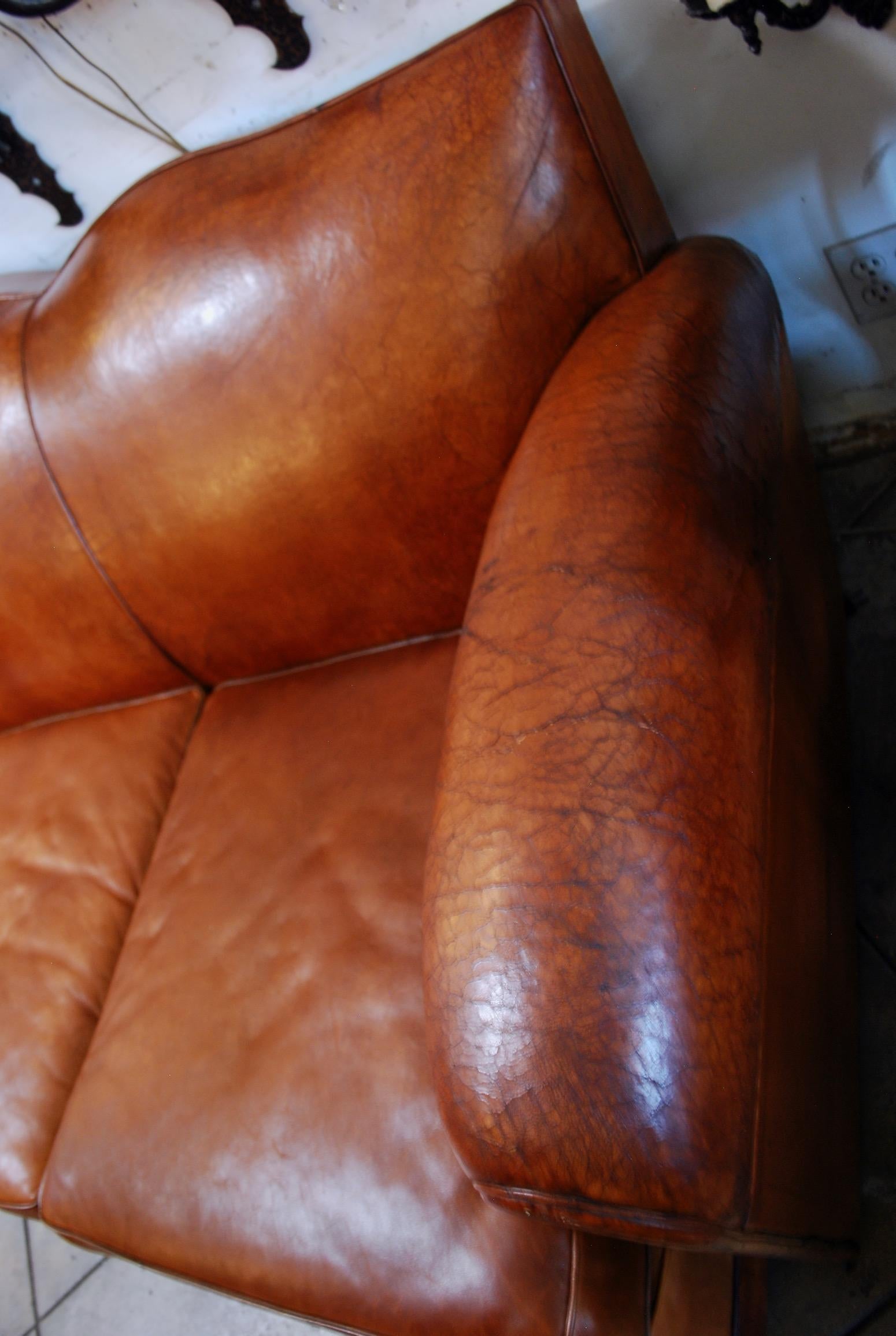 leather club couch