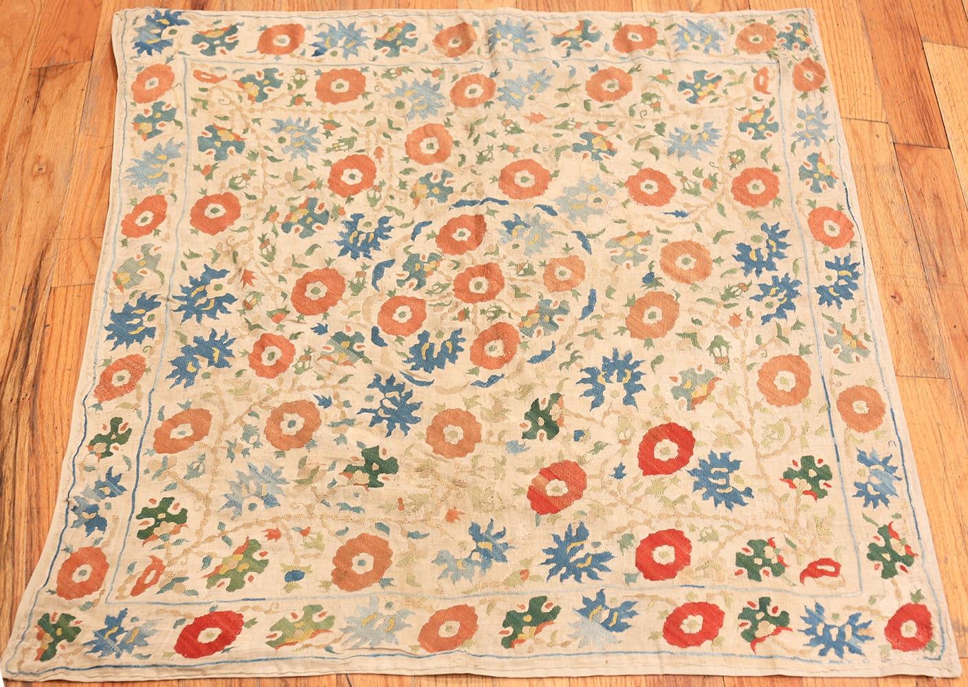 Beautiful Antique 18th Century Ottoman Embroidery Textile 3'10