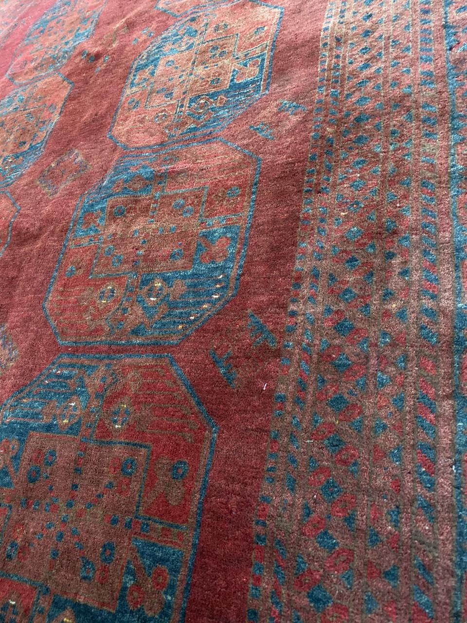 Beautiful Antique Afghan Rug In Good Condition In Saint Ouen, FR