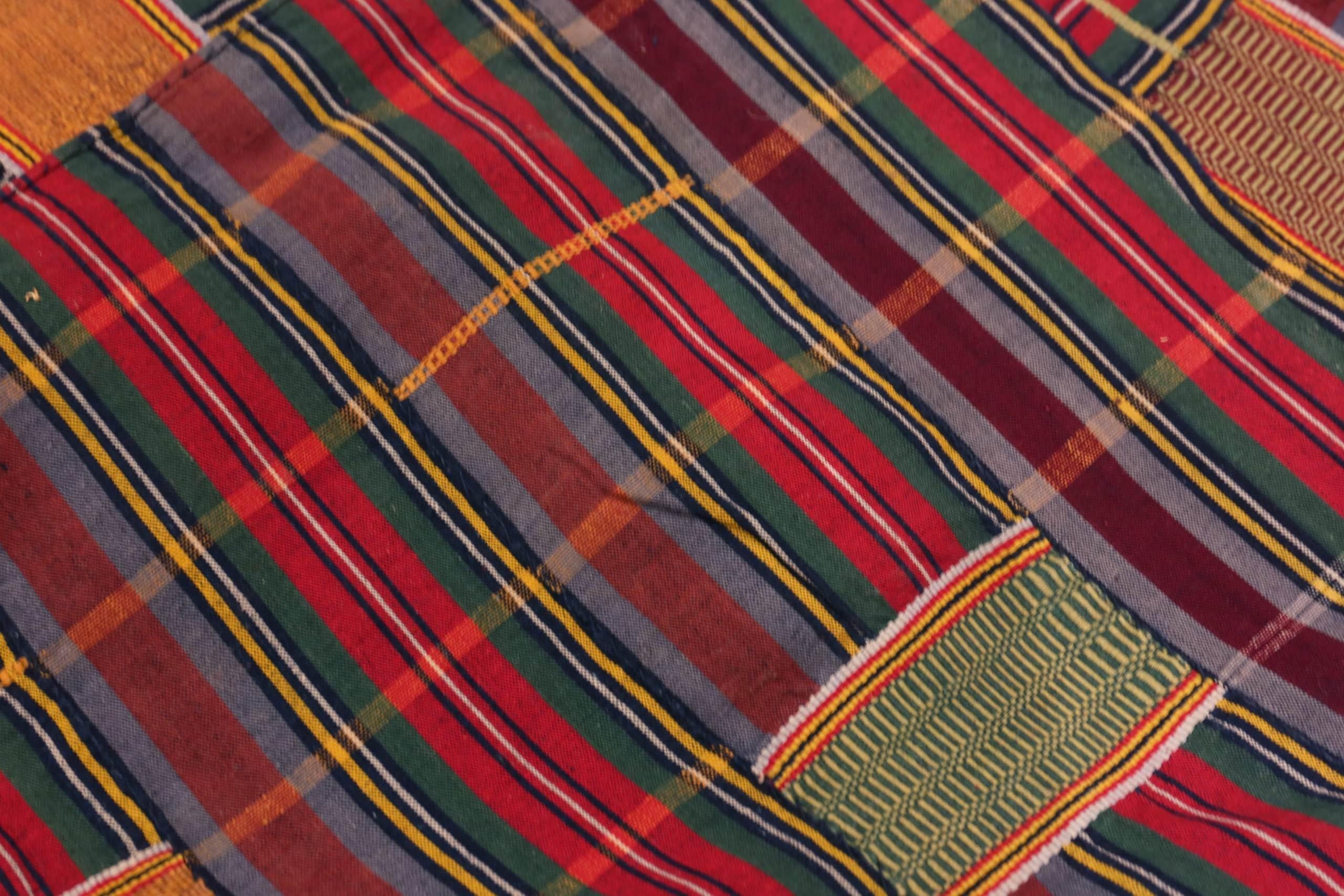Precioso Tejido Africano Antiguo de Tela Ewe Kente, País de Origen: África, Fecha Circa: 1900