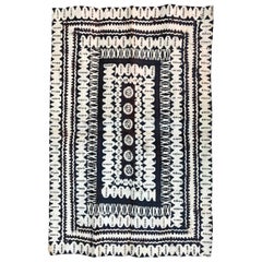 Beautiful Antique African Painted Leather Rug